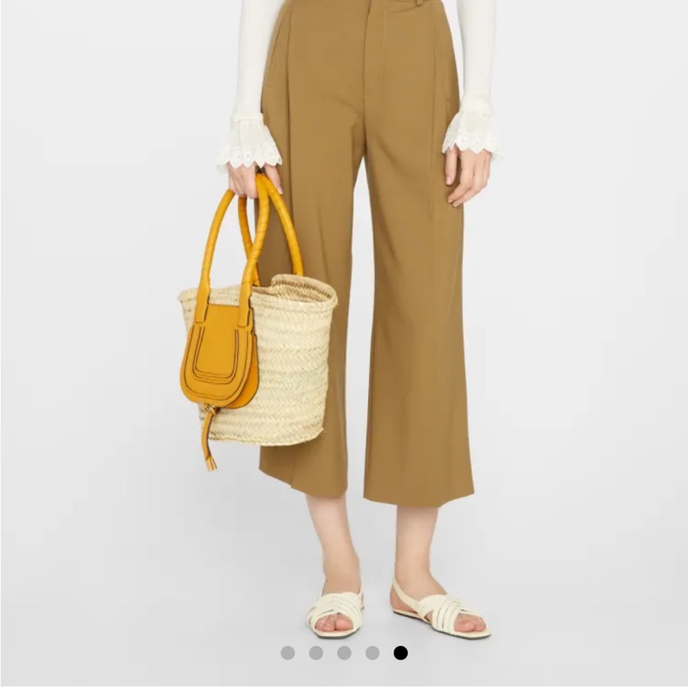 CHLOE MARCIE TOTE BAG LUNA RAFFIA SUNDLOWER YELLOW MEDIUM LARGE - Picture 9 of 9